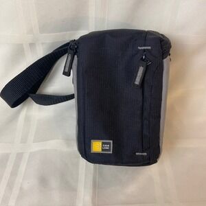 Case Logic Black Gray Compact Camera Bag Shoulder Strap Belt Loop Padded Case